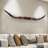 70" Long Horn Bull Horns, Longhorn Skull Wall Decor, Faux Taxidermy, Rustic Animal Head Wall Art, Living Room Decor