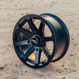 RT102 15in Wheels 15x7 4x137, 4 3 Offset, ATV UTV SxS Rims, Compatible with Can Am Commander Max Defender Max Pro Maverick X3 Maverick Trail, 4/137 Matte Black, Set of 4 image 4