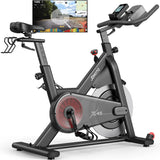 Exercise bike - An indoor cycling bike with readable magnetic resistance and belt drive function image 2