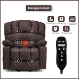 Electrically adjustable reclining chair - Electrically massaging adjustable reclining chair. The chair seat has a heating function. Large shell with velvet backrest. Suitable for the elderly and the elderly. Electrically adjustable reclining chair. image 2