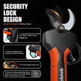Wireless electric trimming scissors, 40mm, professional electric trimming scissors, equipped with a 18-volt brushless motor, 2 sets of 2 ampere-hour rechargeable batteries image 3