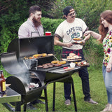 CC1830S 30" BBQ Charcoal Grill and Offset Smoker | 811 Square Inch cooking surface, Outdoor for Camping | Black image 3