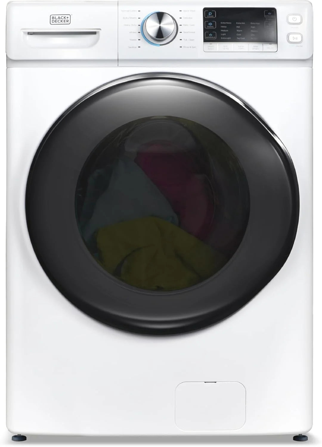 0.9 Cu. Ft. Portable Washer, 6.6 lb. Capacity Washing Machine for Homes & Apartments, 5 Wash Cycles, Quick Connect Sink Adapter and Drain Hose Included, Transparent Lid, BPWM09W, White