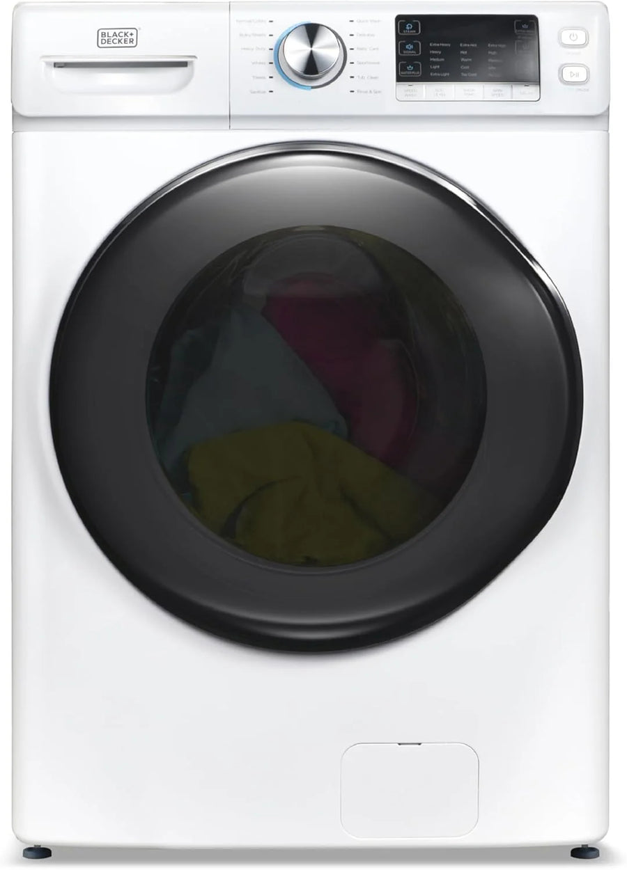 0.9 Cu. Ft. Portable Washer, 6.6 lb. Capacity Washing Machine for Homes & Apartments, 5 Wash Cycles, Quick Connect Sink Adapter and Drain Hose Included, Transparent Lid, BPWM09W, White