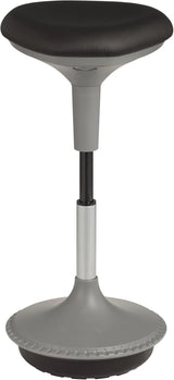 Adjustable-height office desk and active learning stools for classrooms, foam-filled backless rocking stools with rocking function, in gray color image 2