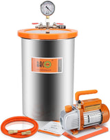 BACOENG 3 Gallon Vacuum Chamber Kit with 3.6 CFM 1 Stage Vacuum Pump HVAC