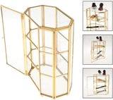 3-Tier Jewelry Box Glass Makeup Organizer Jewelry Box Multifunction Display Case for Dressing Table Decoration Storage image 2