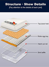 Egg Incubator - Egg Incubator with Automatic Egg Turning and Humidity Control,Large Poultry Hatcher for Chickens Birds Ducks (176 Eggs) image 2