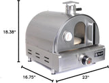 MAPZ-SS 12000 BTU Multi-Fuel Countertop Table Top Stainless Steel Portable Outdoor Cooking Kitchen Backyard Propane Gas Pizza Making Baking Oven Roasting Grill - Pizza Stone Included image 4
