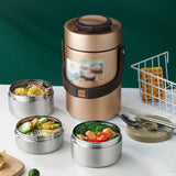 Portable Large Capacity Vacuum Insulation Bento Lunch Box Leak-Proof Food Storage Container Outdoor image 2