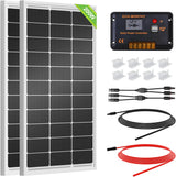200 Watts 12 Volt/24 Volt Solar Panel Kit with High Efficiency Monocrystalline Solar Panel and 30A PWM Charge Controller for RV, Camper, Vehicle, Caravan and Other Off Grid Applications image 2