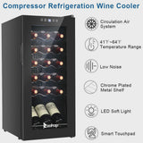 Zimtown 1.8Cu.Ft 18Bottle Compressor Wine Cooler Refrigerator Freestanding Compact Mini Wine Fridge image 6