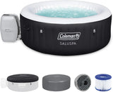 Coleman SaluSpa Miami AirJet 2 to 4 Person Round Inflatable Hot Tub Portable Outdoor Spa with 120 Soothing AirJets and Insulated Cover, Black image 4