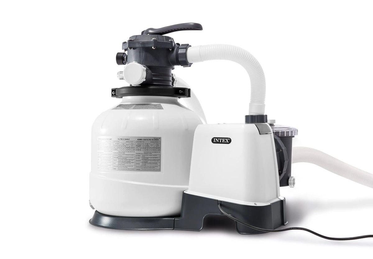 INTEX 26651EG SX3000 Krystal Clear Sand Filter Pump for Above Ground Pools, 16in, Light gray