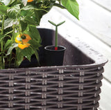 Dark Brown Wicker Raised Garden Bed Planter w/ Water Indicator image 3