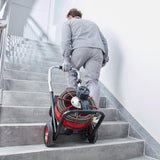 Drain Cleaner Machine 100FT x 1/2 Inch, Auto Feed Sewer Snake Auger on Wheels, 550W Portable Drain Cleaning Machine with 8 Cutters & Air-activated Foot Switch for 2" to 4" Pipes image 3
