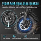 14 in Electric Bike with Dual Front Suspension 500W Folding Ebike, Up to 25Miles 20MPH, 48V Removable Lithium-Battery, 14 in Foldable Commuting... image 2