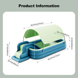 Ergocar Inflatable Swimming Pool with Water Slide, Inflatable Slide Water Pool with Awning, Inflatable Mega Bouncy Castle Water Park, Swim Centre Pools for Backyard, Garden, Summer Water Party image 4