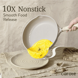Carote Non Stick Pots and Pans Set, 21 Pcs Induction Kitchen Cookware Sets (Beige Granite) image 4