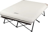 Camping bed, inflatable mattress and air pump set | Foldable camping bed and inflatable bed, equipped with side table and battery-powered air pump