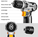 DEKOPRO Tool Set：Tool Kit with 8V Cordless Drill,Tool Box with Drill,Hand Drill Set for Men & Women,Home Tool Kits for House Repair,Handyman,DIY 126 Piece image 4
