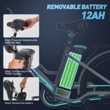 COLORWAY 26 in Electric Bike for Woman, 500W Powerful Motor, 36V 12AH Removable Battery E Bike,, Max. Speed 19.9MPH Electric Bicycle UL2849 image 2
