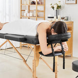 Massage Table Lash Bed Portable Massage Spa Bed Beauty Tattoo Table Adjustable for Eyelash Tech Physical Therapy Couch, Black image 2