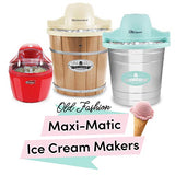 Elite Gourmet 6 Quart Vintage Wood Bucket Electric Ice Cream Maker Machine image 2