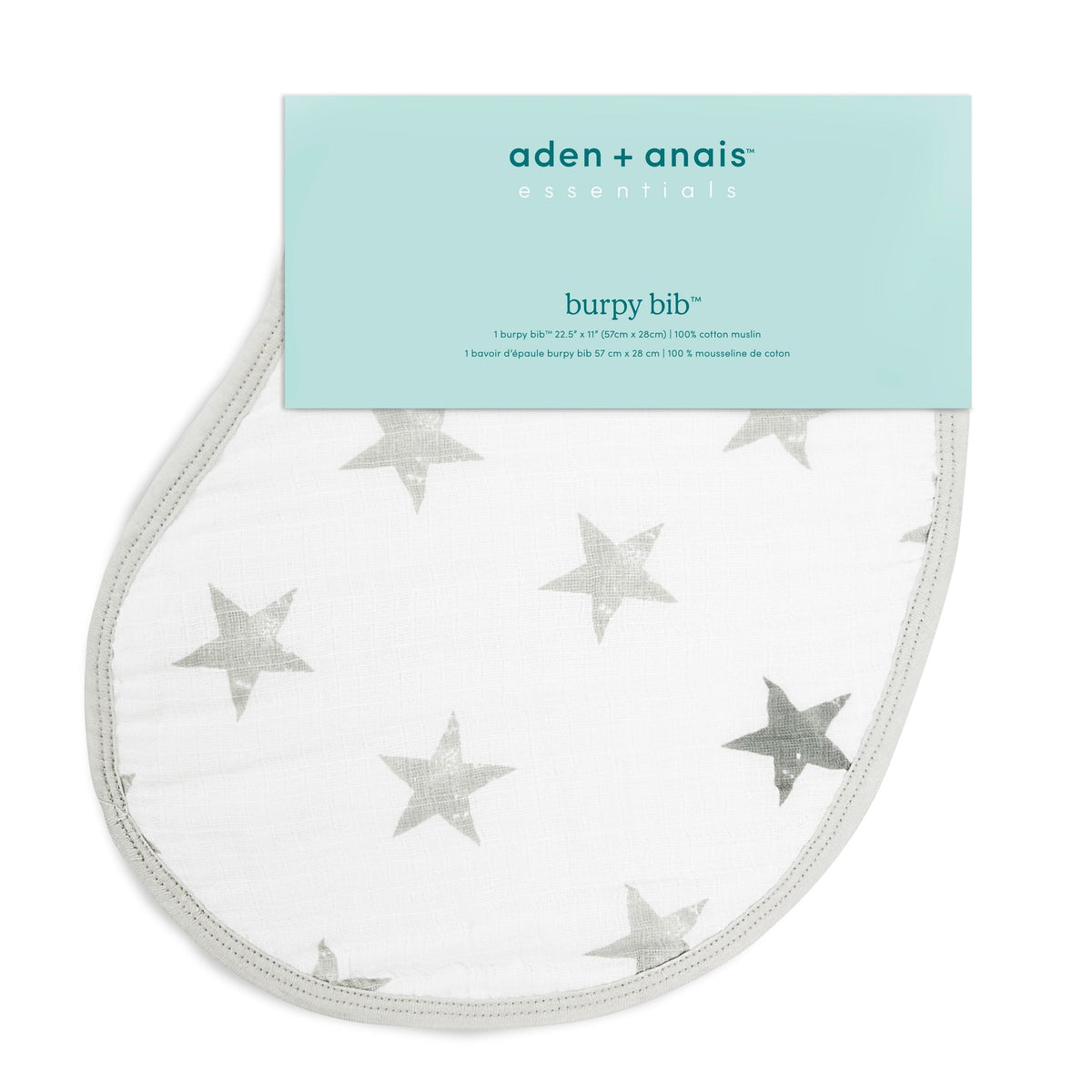 Aden and Anais Essentials Burpy Bib, Dusty