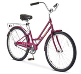 Adult Stratus Recess Bicycle, 24-in Wheel, Single Speed, Steel Frame, Purple