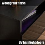 Fireplace TV Stand with 36" Electric Fireplace, LED Light Entertainment Center image 4