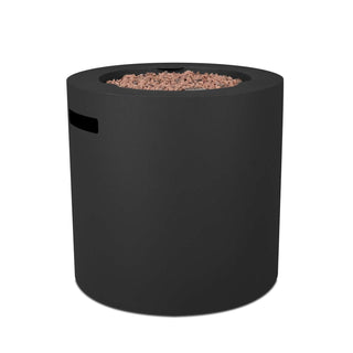 Aegean Steel Propane Fire Pit Hidden Tank in Black, 24-in