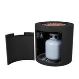 Aegean Steel Propane Fire Pit Hidden Tank in Black, 24-in image 7
