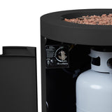 Aegean Steel Propane Fire Pit Hidden Tank in Black, 24-in image 8