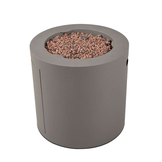 Aegean Steel Propane Fire Pit Hidden Tank in Mist Gray, 24-in