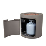 Aegean Steel Propane Fire Pit Hidden Tank in Mist Gray, 24-in image 5