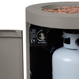Aegean Steel Propane Fire Pit Hidden Tank in Mist Gray, 24-in image 6
