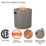 Aegean Steel Propane Fire Pit Hidden Tank in Mist Gray, 24-in image 8