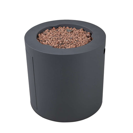 Aegean Steel Propane Fire Pit Hidden Tank in Slate, 24-in