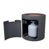 Aegean Steel Propane Fire Pit Hidden Tank in Slate, 24-in image 7