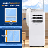 Portable Air Conditioner– 8,000 BTU 3-in-1 AC Unit with Cooling, Dehumidifier & Fan –w/ Remote Control, Window Mount Kit, Wheels, Quiet Operation for Rooms up to 300 sq ft image 2