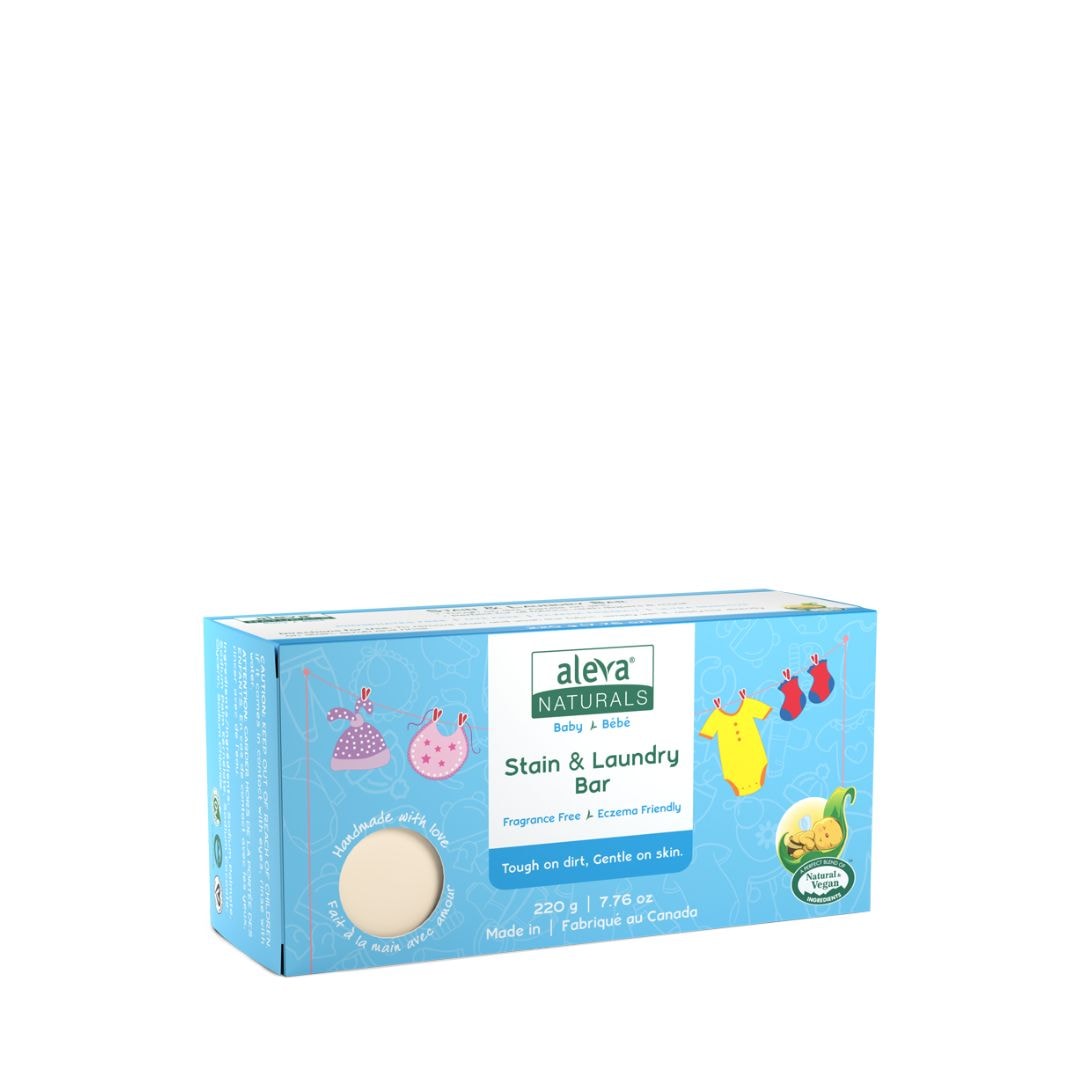 Aleva Naturals Plant-Based Stain and Laundry Bar, 220g