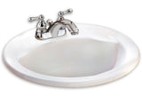 American Standard Cadet Round 4-in Center Drop-In Bathroom Sink/Basin with Overflow, White, 19-in image 2