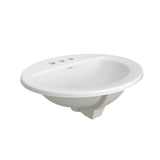 American Standard Colony Oval 4-in Center Drop-In Bathroom Sink/Basin, White 20.5x17.5-in