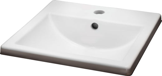 American Standard Marquette Square Drop-In Bathroom Sink/Basin with Overflow, White, 16x16-in