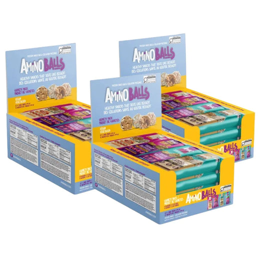 Amino Balls Vegan Protein Variety Pack, 36 x 40 g