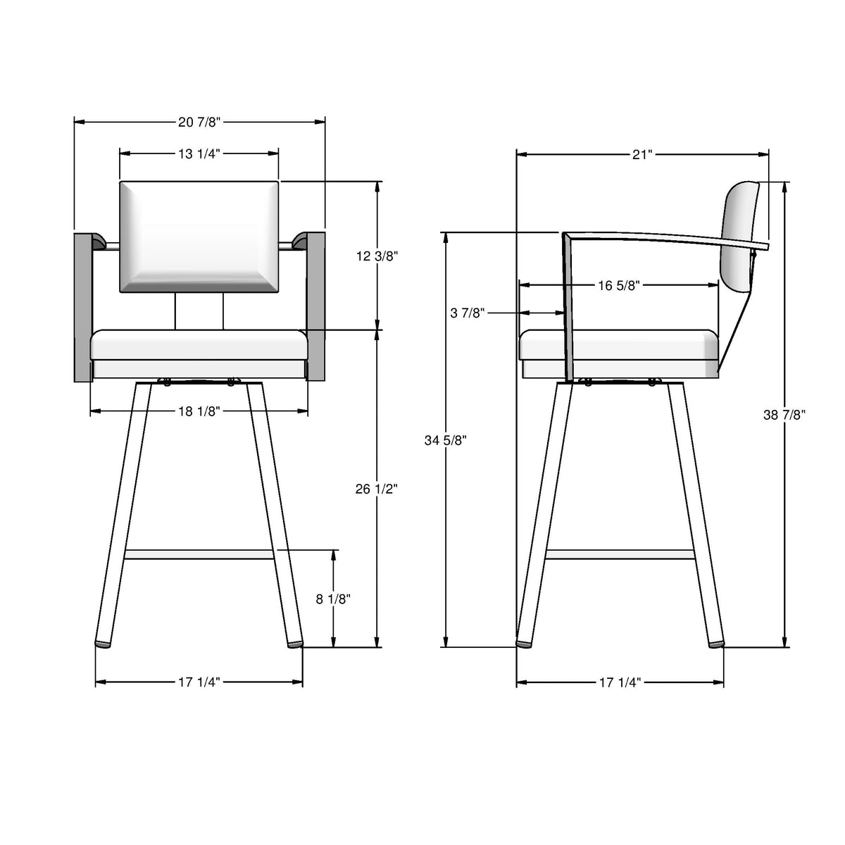 Amisco Akers Counter Stool