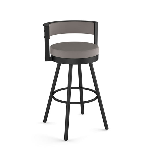 Amisco Eller Swivel Bar Stool with Padded Backrest, Multiple Colours, 30-in