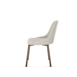 Amisco Harper Upholstered Dining Chair, Boucle Polyester Fabric & Bronze Metal Frame image 3