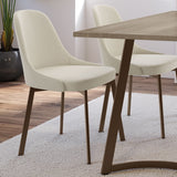 Amisco Harper Upholstered Dining Chair, Boucle Polyester Fabric & Bronze Metal Frame image 5
